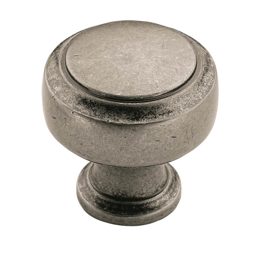 Amerock Highland Ridge 1-3/16 in (30 mm) Diameter Aged Pewter Cabinet Knob