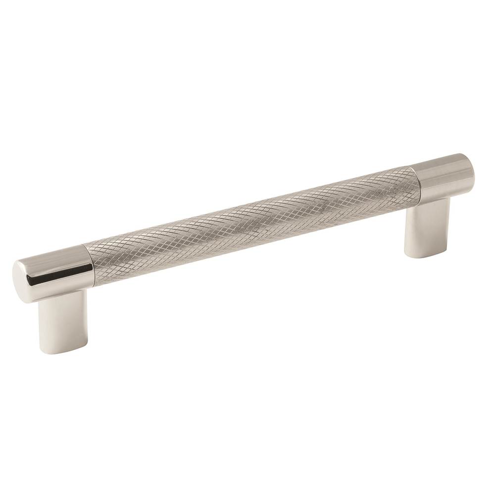 Amerock Esquire 6-5/16 in (160 mm) Center-to-Center Polished Nickel/Stainless Steel Cabinet Pull