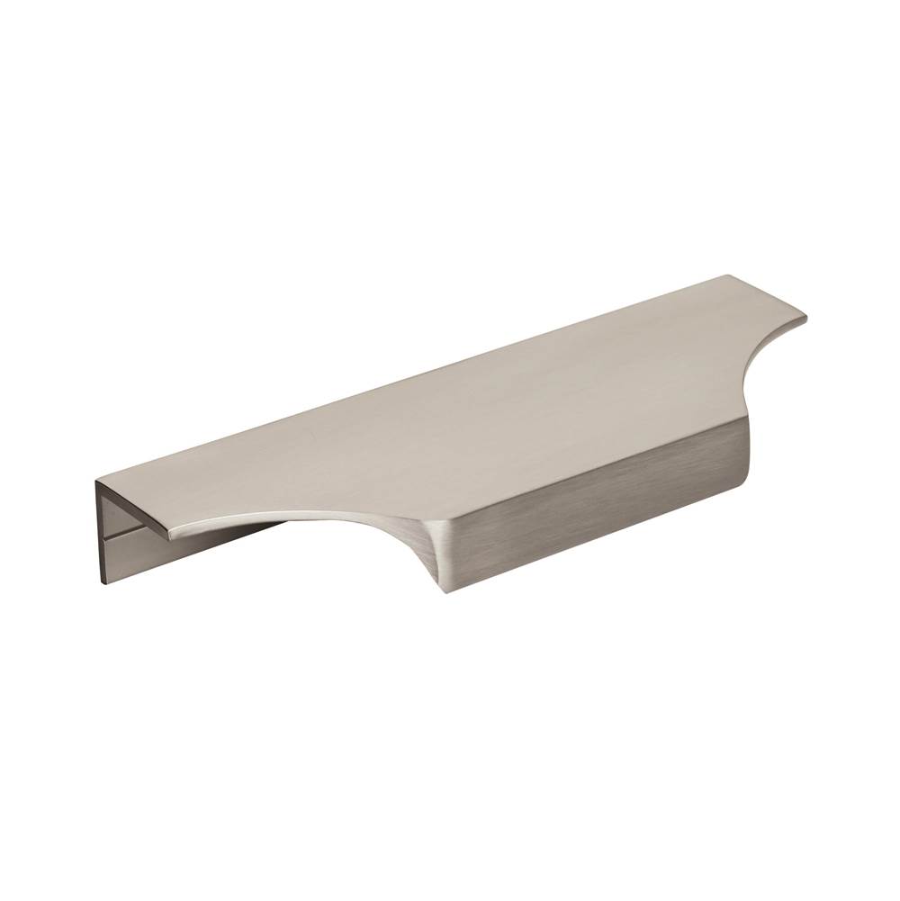 Amerock Extent 4-9/16 in (116 mm) Center-to-Center Satin Nickel Cabinet Edge Pull