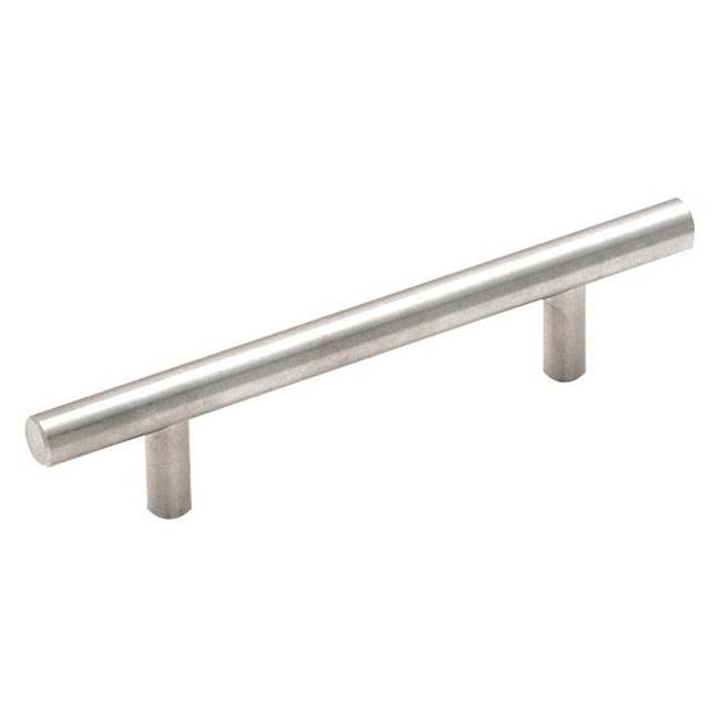 Amerock Bar Pulls 3-3/4 in (96 mm) Center-to-Center Sterling Nickel Cabinet Pull