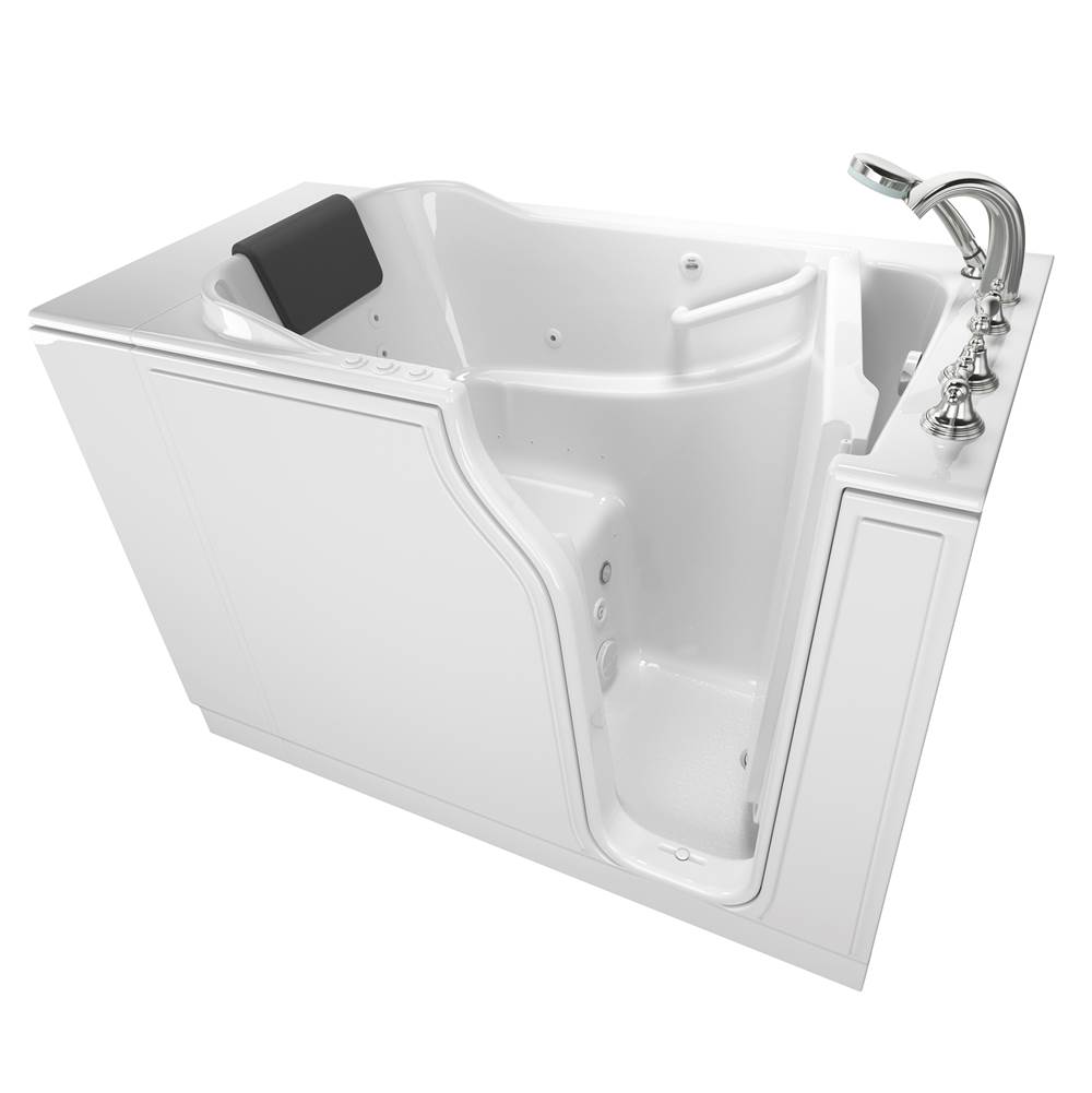 American Standard Gelcoat Premium Series 30 x 52 -Inch Walk-in Tub With Combination Air Spa and Whirlpool Systems - Right-Hand Drain With Faucet