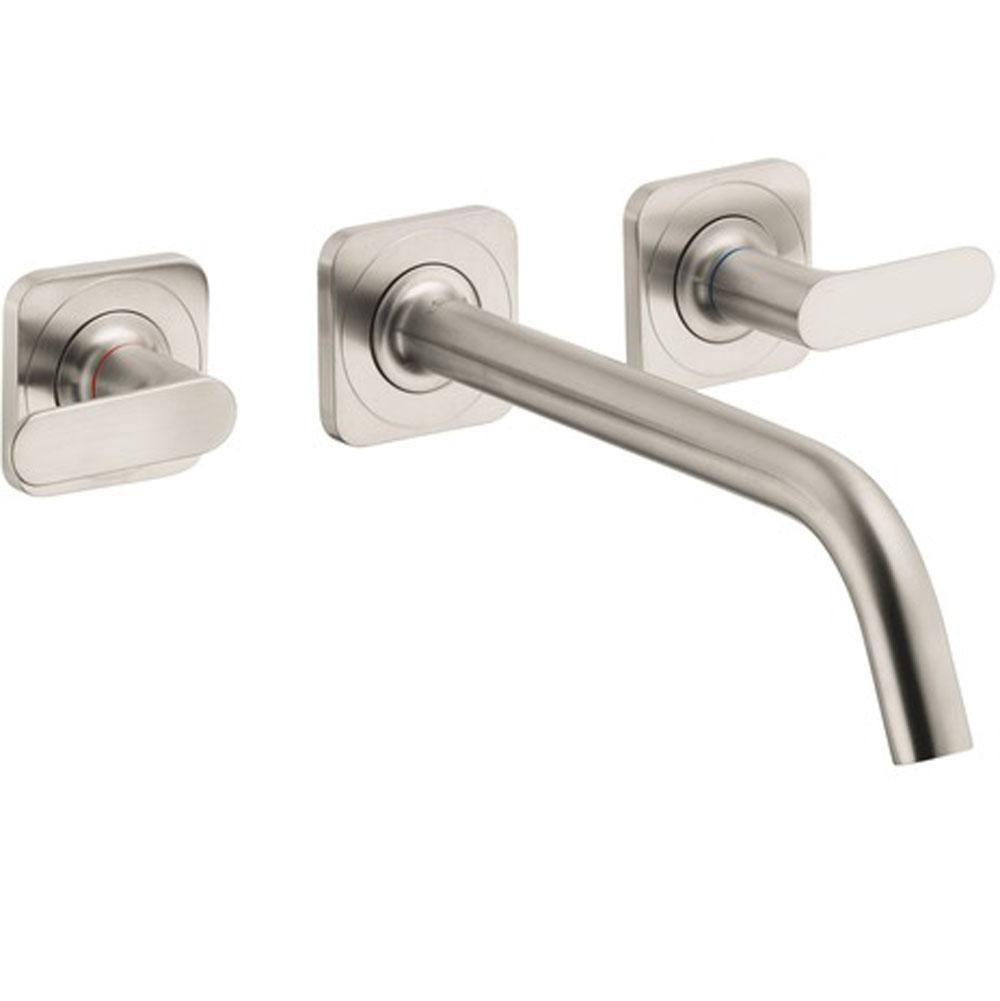 Axor Citterio M Wall-Mounted Widespread Faucet Trim, 1.2 GPM in Brushed Nickel
