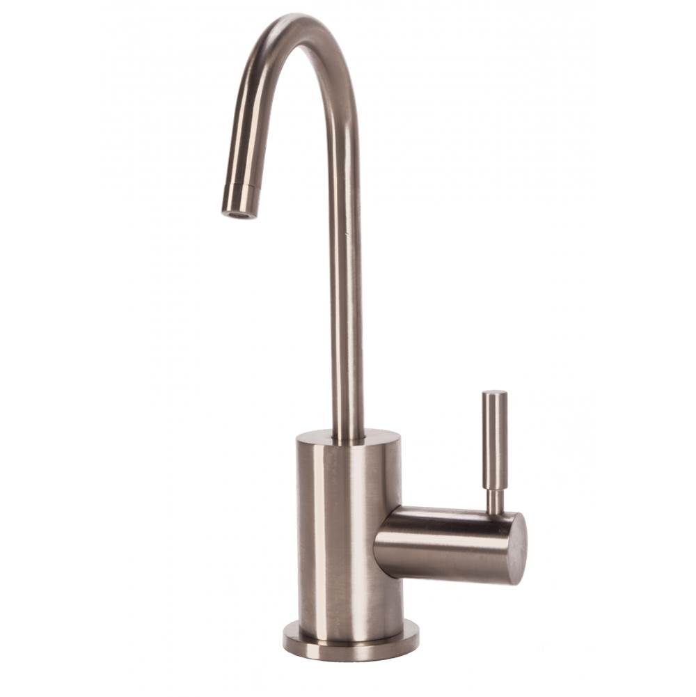 AquaNuTech Contemporary C-Spout Cold Only Filtration Faucet-Brushed Nickel