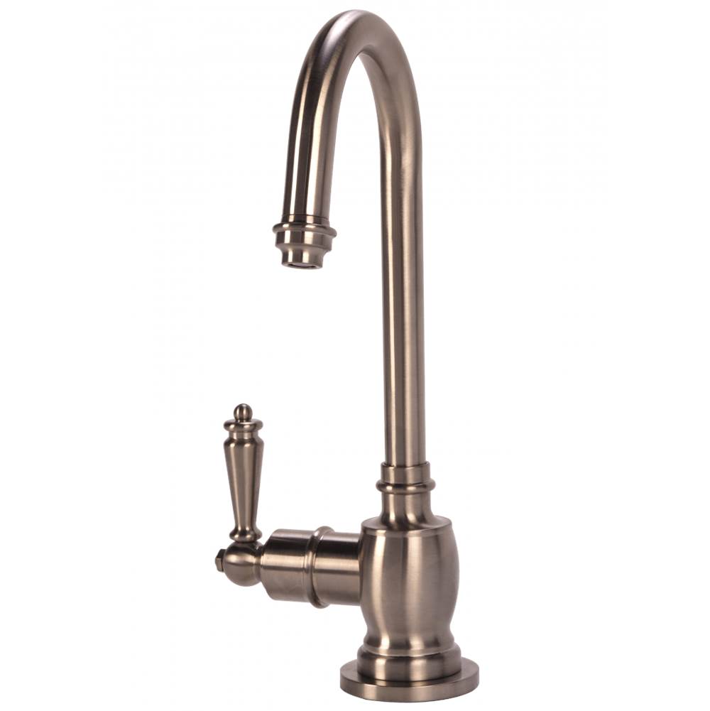 AquaNuTech Traditional C-Spout Hot Only Filtration Faucet-Brushed Nickel