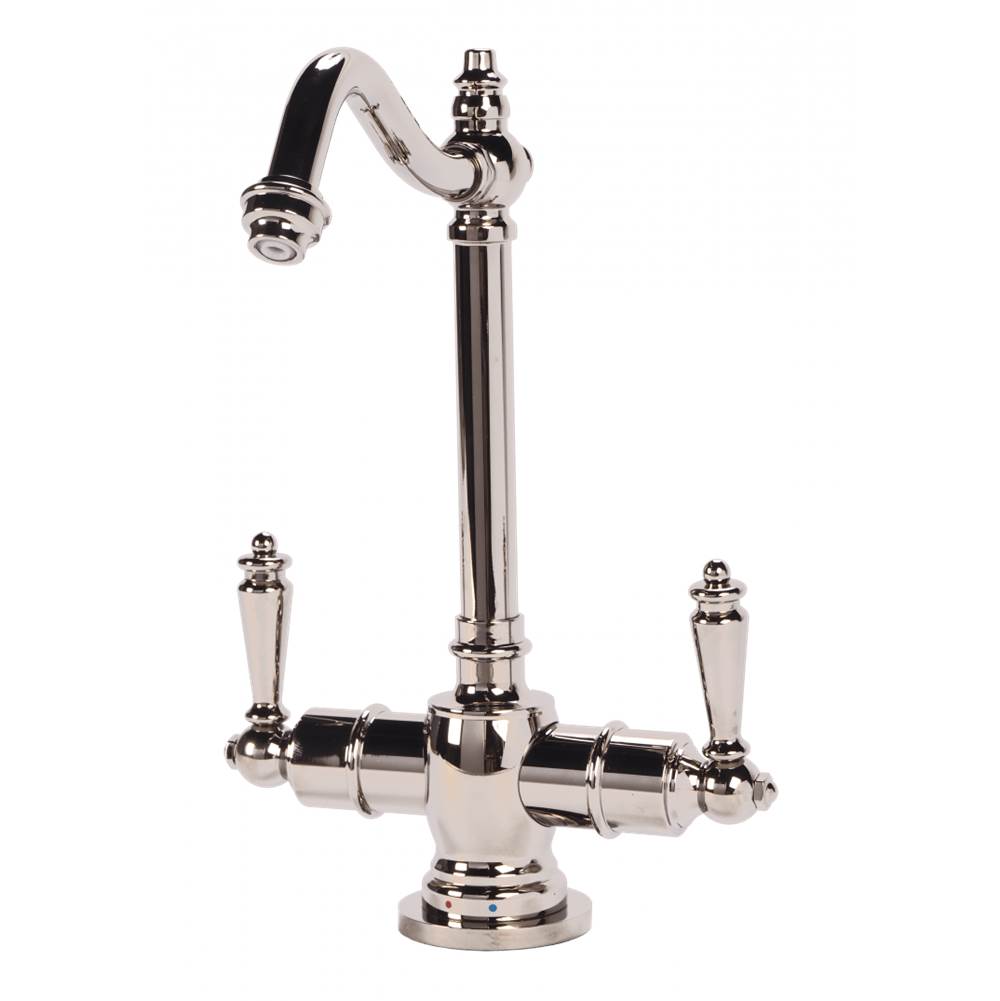 AquaNuTech Traditional Hook Spout Hot/Cold Filtration Faucet-Polished Nickel
