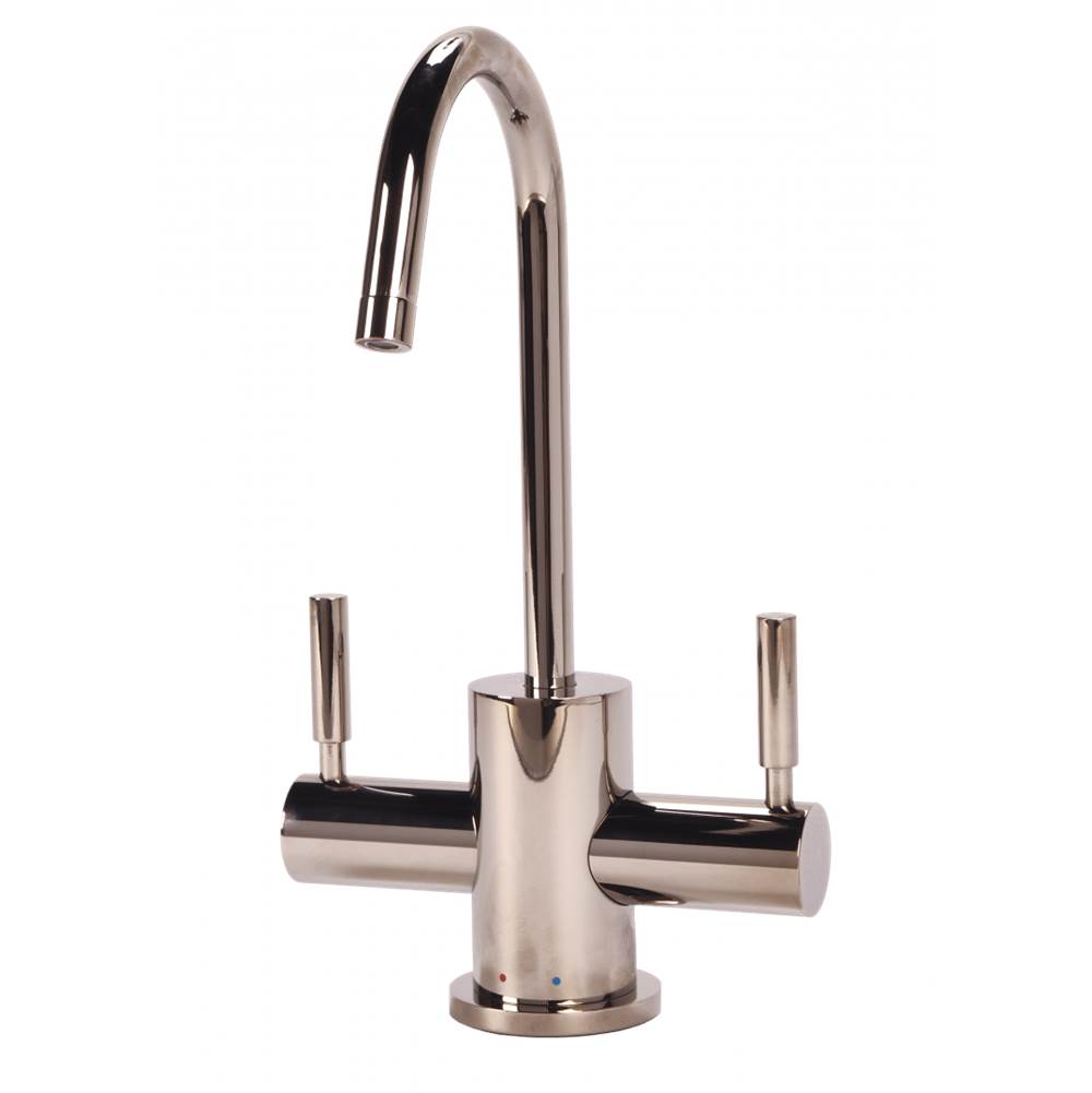 AquaNuTech Contemporary C-Spout Hot/Cold Filtration Faucet-Polished Nickel