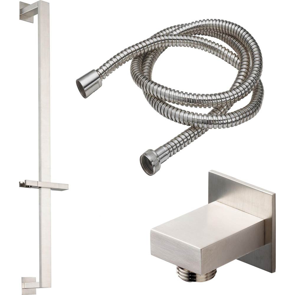 California Faucets Slide Bar Handshower Kit - Rectangle Handle with Rectangle Base