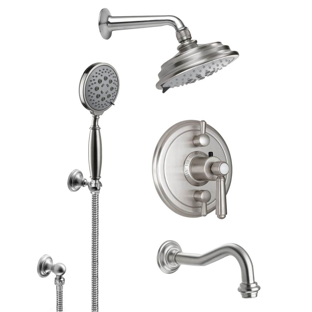California Faucets Montecito StyleTherm® 1/2'' Thermostatic Shower System with Handshower Hook and Tub Spout