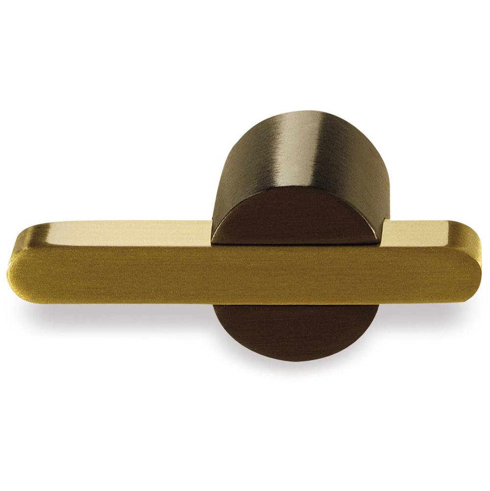 Colonial Bronze T Cabinet Knob Hand Finished in Pewter and Oil Rubbed Bronze