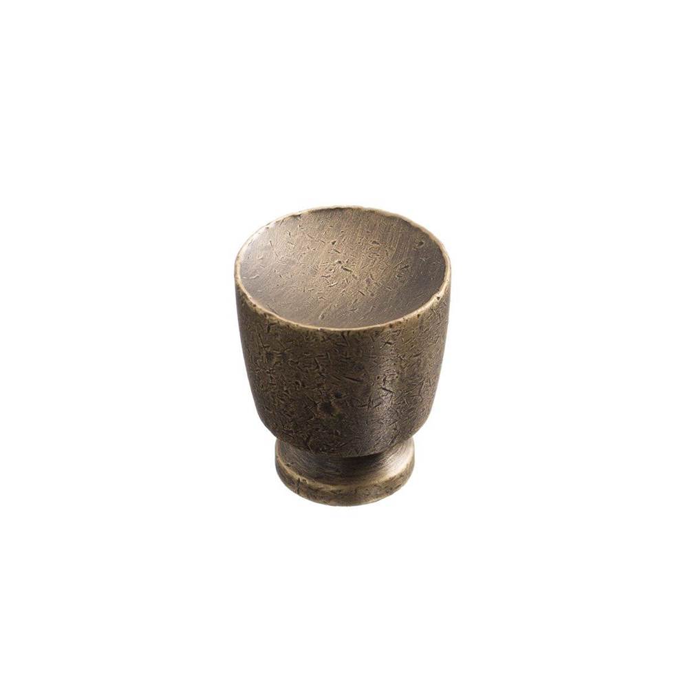 Colonial Bronze Cabinet Knob Hand Finished in Polished Brass