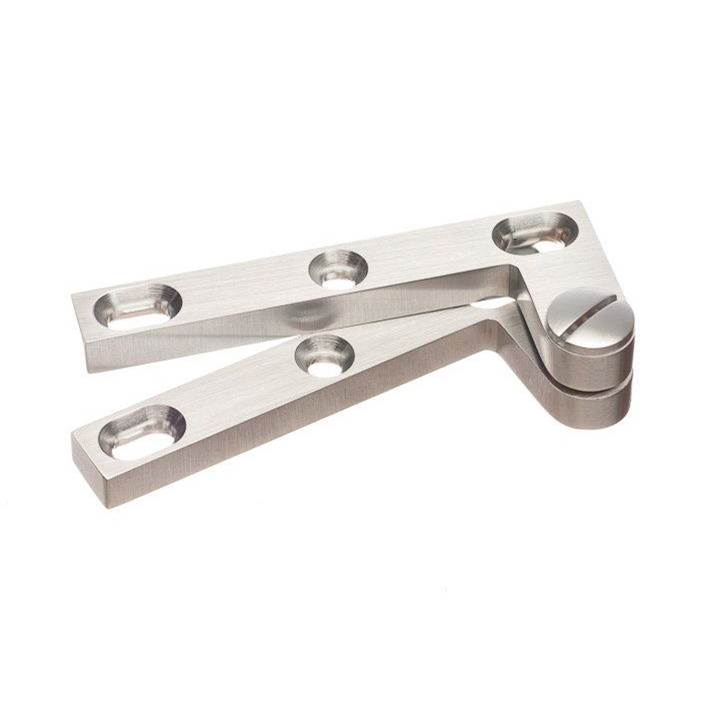 Colonial Bronze Removable Pin Pivot Hinge Hand Finished in Matte Satin Chrome