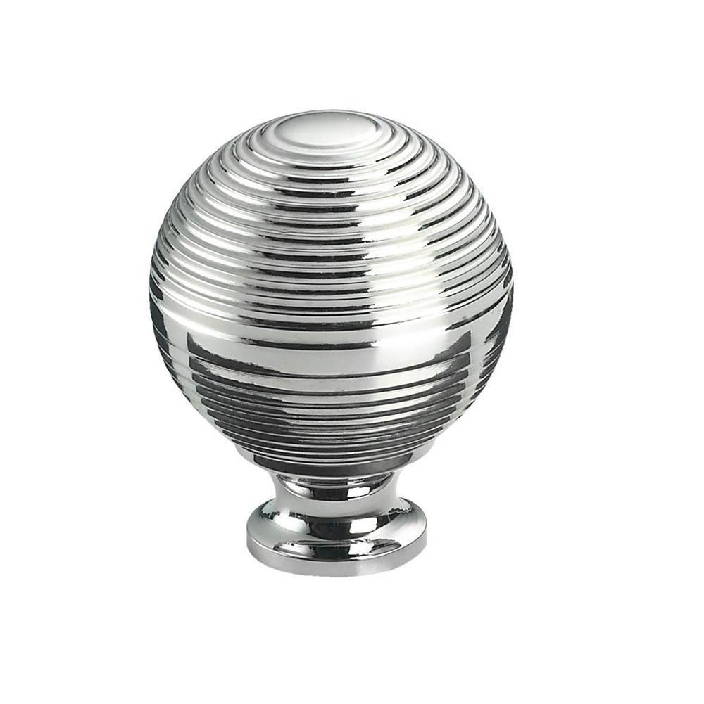Colonial Bronze Beehive Cabinet Knob Hand Finished in Polished Nickel