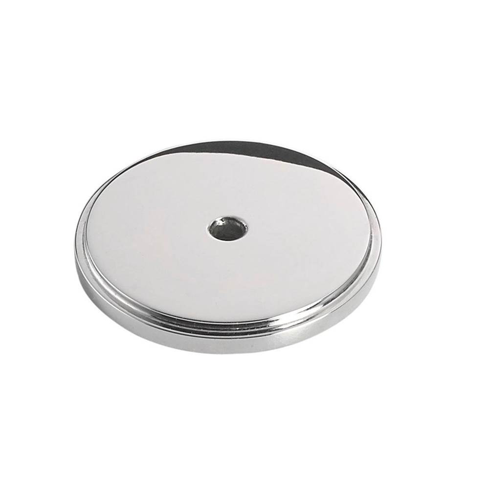 Colonial Bronze Round, Stepped Edge Back Plate Hand Finished in Matte Satin Chrome