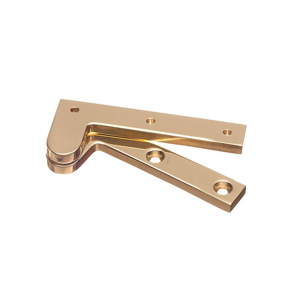 Colonial Bronze Fixed Pin Pivot Hinge Hand Finished in Polished Bronze