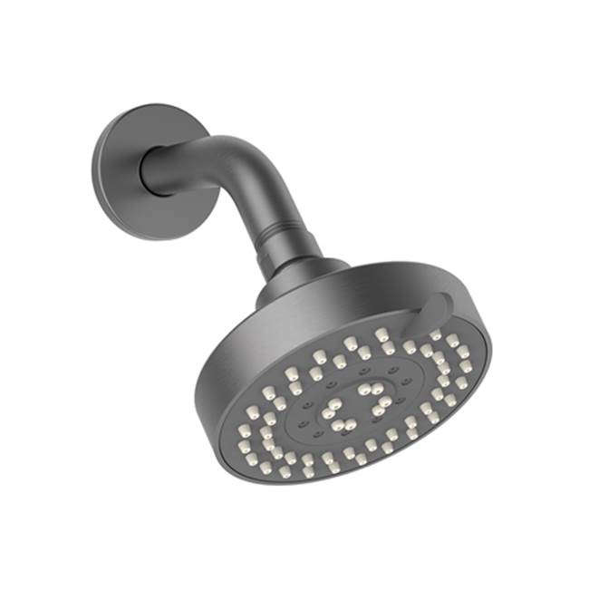 Crosswater London Modern Multi-Function Shower Head With Arm & 5 Different Flanges, Graphite