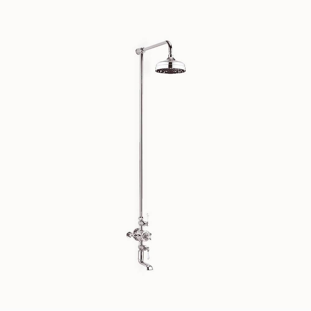 Crosswater London Belgravia Exposed Tub and Shower Set with White Lever Handles PN