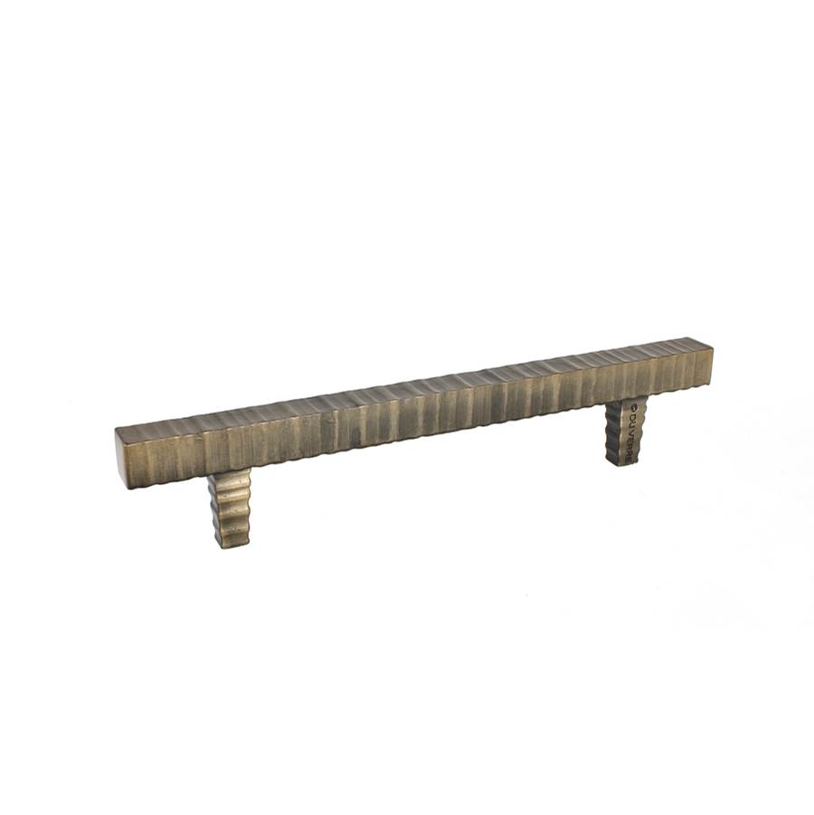Du Verre Forged 3 Square Bar Pull 6 1/4 Inch (c-c) - Antique Brass