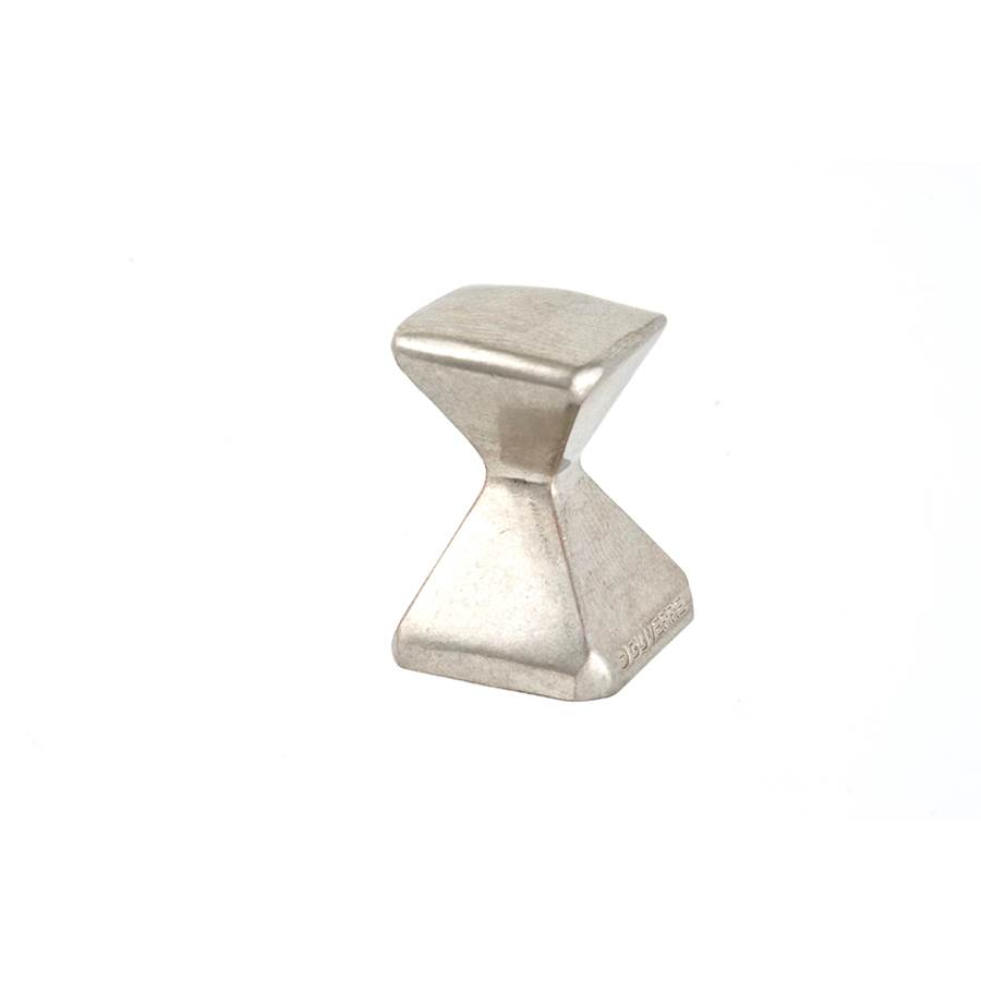 Du Verre Forged 2 Small Square Knob 5/8 Inch - Satin Nickel