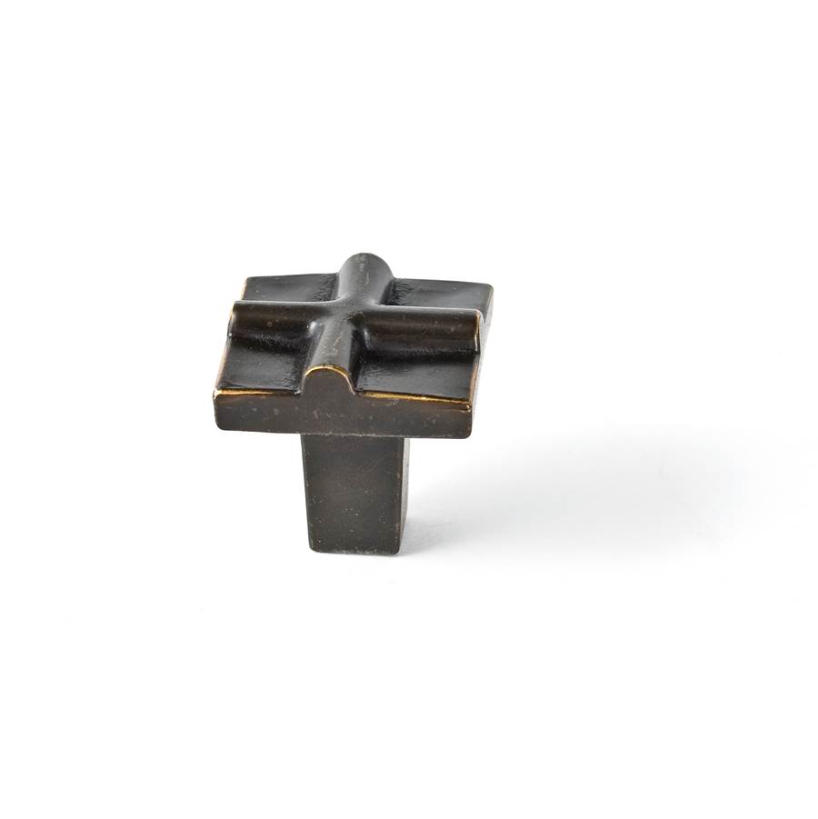 Du Verre Rio Small Cross Knob 1 Inch - Oil Rubbed Bronze
