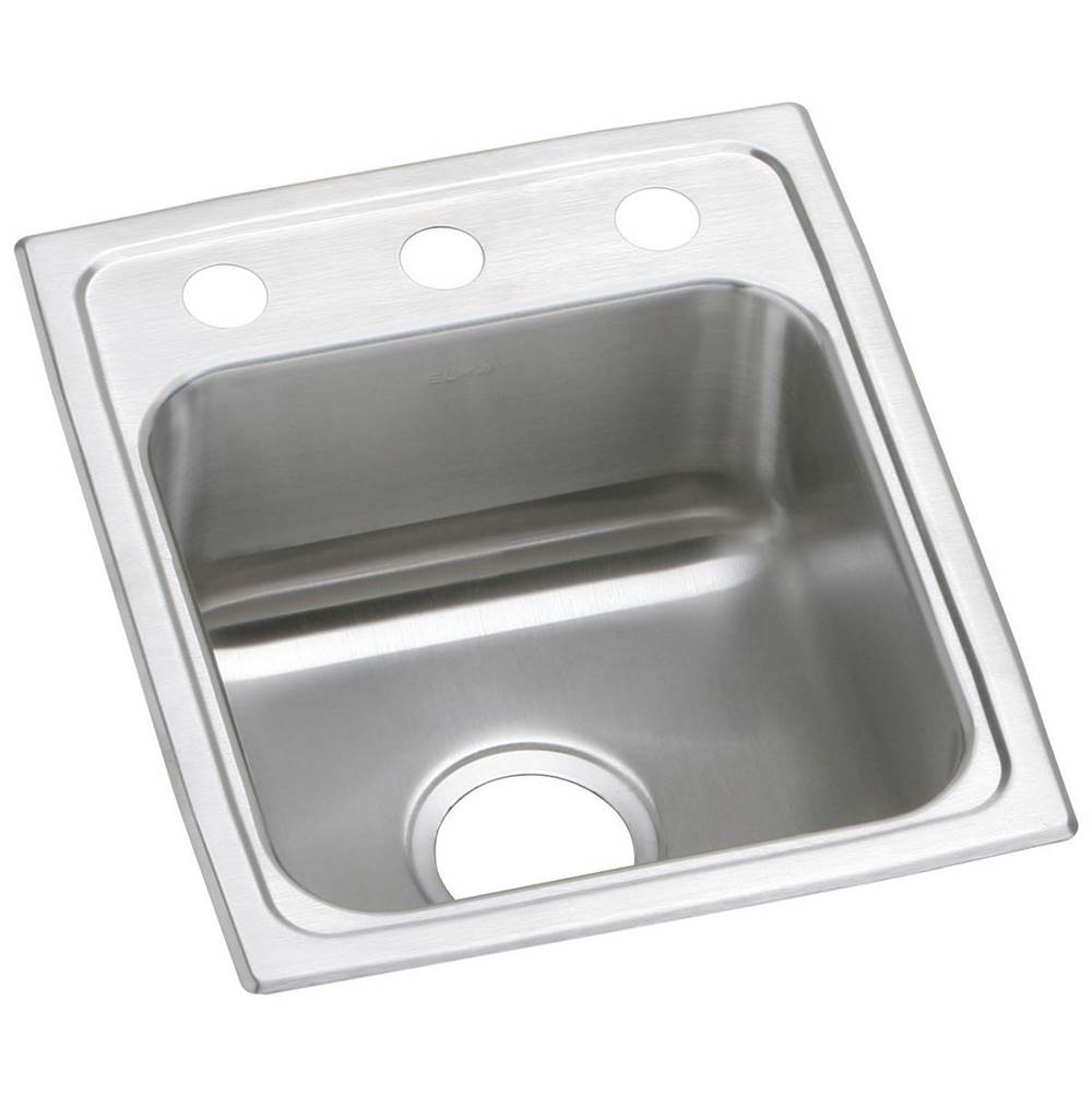 Elkay Celebrity Stainless Steel 15'' x 17-1/2'' x 7-1/8'', 1-Hole Single Bowl Drop-in Bar Sink