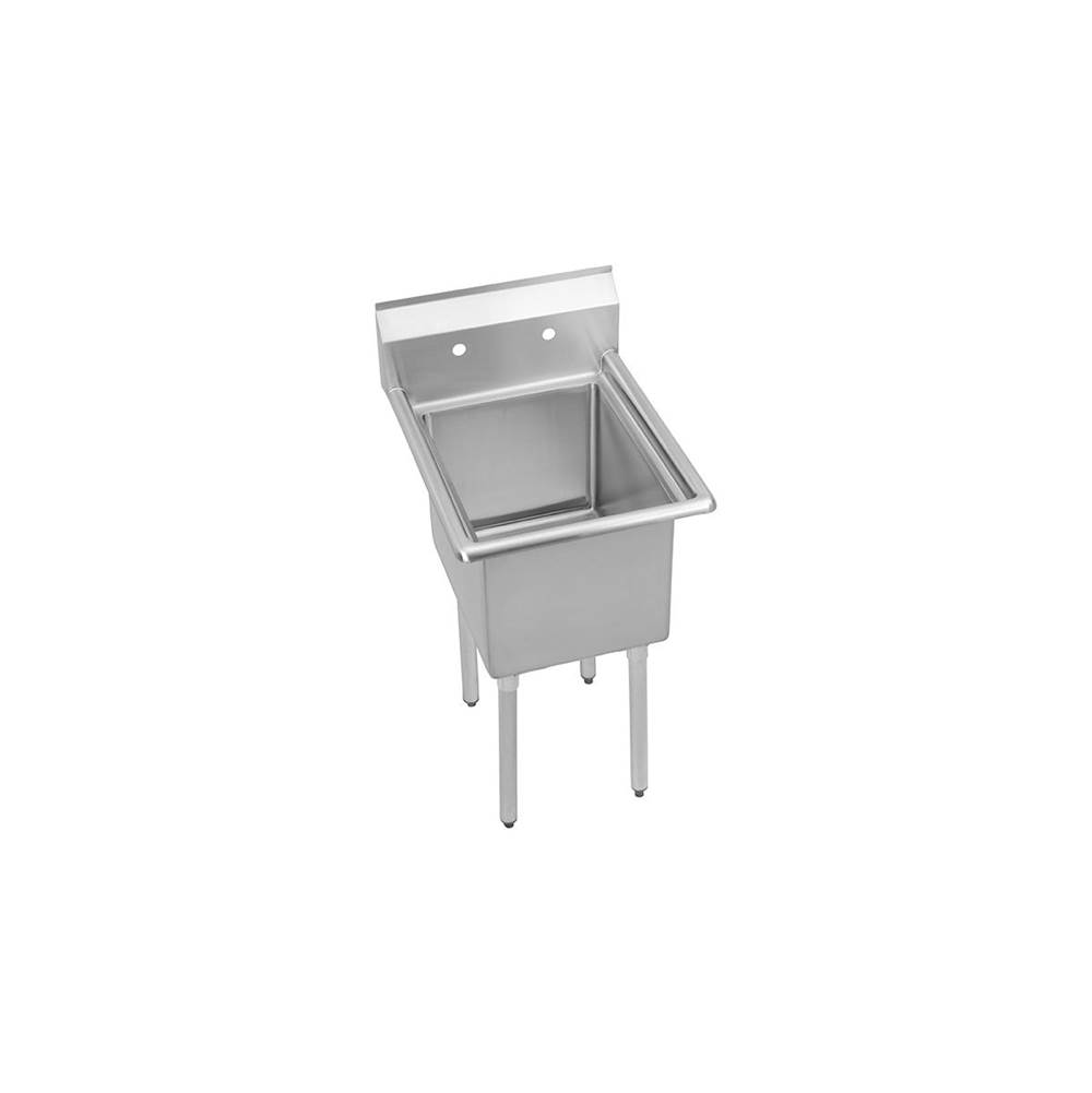Elkay Dependabilt Stainless Steel 25'' x 25-13/16'' x 43-3/4'' 18 Gauge One Compartment Sink with Stainless Steel Legs