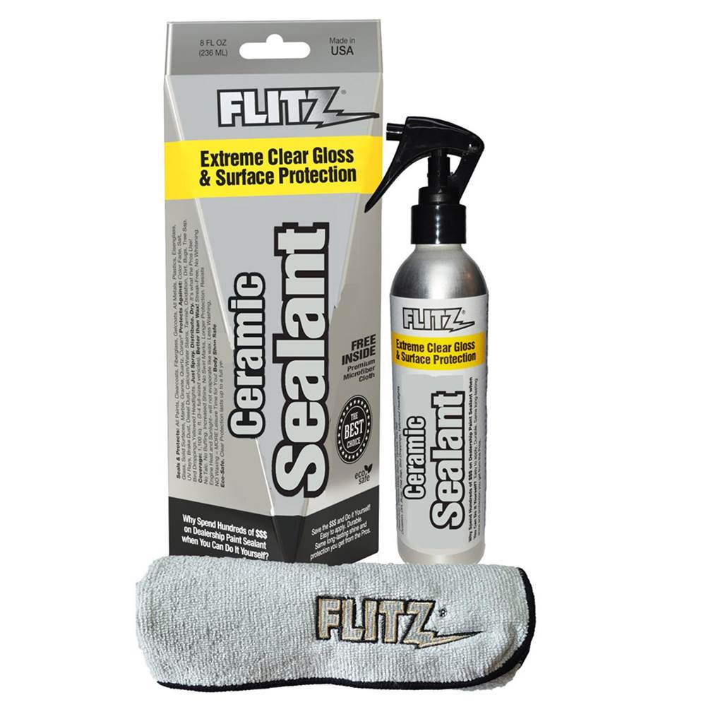 Flitz 236 Ml / 8 Oz Spray Bottle W/ Free Microfiber In Carton