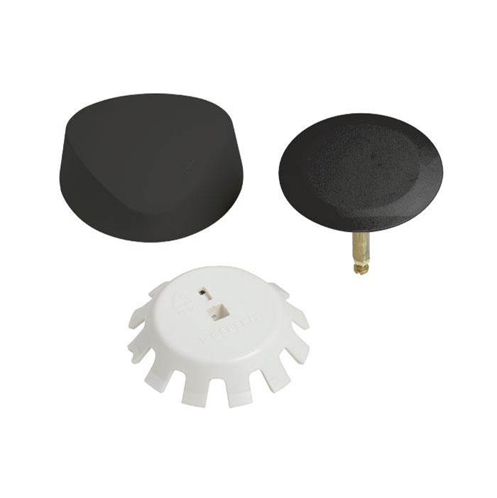 Geberit Ready-To-Fit-Set Trim Kit, For Bathtub Drain With Turncontrol Handle Actuation Black Matte Coated