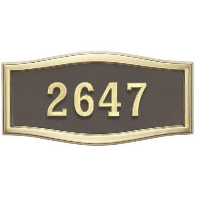 Gaines Manufacturing HouseMark Address Plaque Large Roundtangle Bronze w/ Brass