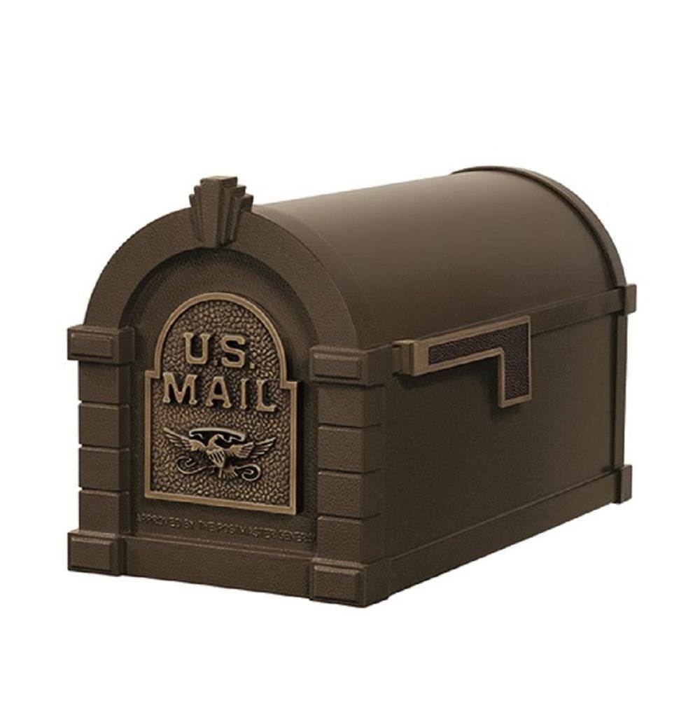 Gaines Manufacturing Eagle Keystone Series® Mailbox Bronze w/ Antique Bronze Eagle