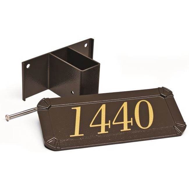 Gaines Manufacturing Keystone Series® Standard Post Address Plaque Bronze