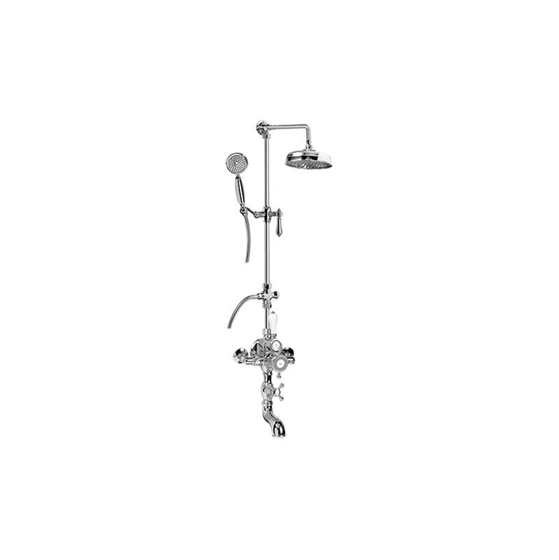 Graff Traditional Exposed Thermostatic Tub and Shower System - w/Metal Handshower Handle
