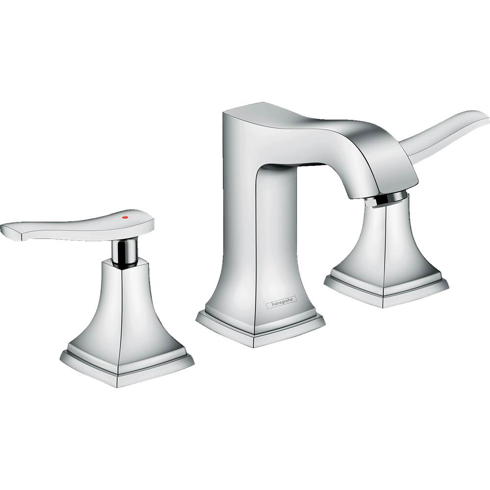 Hansgrohe Metropol Classic Widespread Faucet 110 with Lever Handles and Pop-Up Drain, 1.2 GPM in Chrome