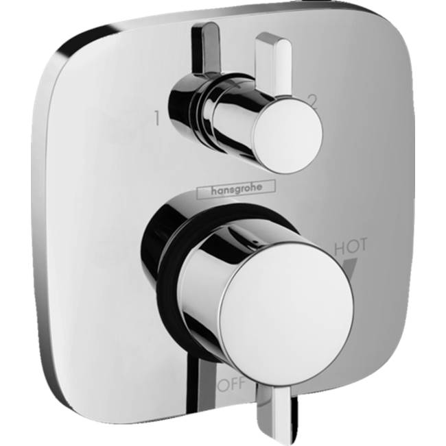 Hansgrohe Ecostat Pressure Balance Trim Square with Diverter in Chrome