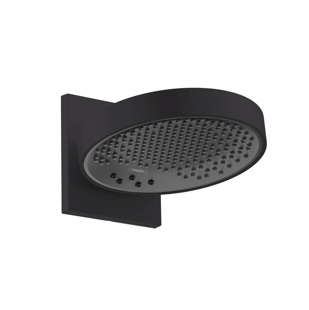 Hansgrohe Rainfinity Showerhead 250 3-Jet with Wall Connector Trim, 1.75 GPM in Matte Black
