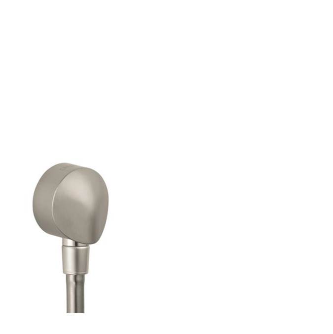 Hansgrohe FixFit Wall Outlet with Check Valves in Brushed Nickel