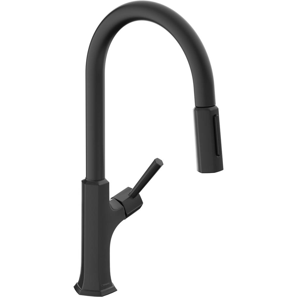Hansgrohe Locarno HighArc Kitchen Faucet, 2-Spray Pull-Down with sBox, 1.75 GPM in Matte Black