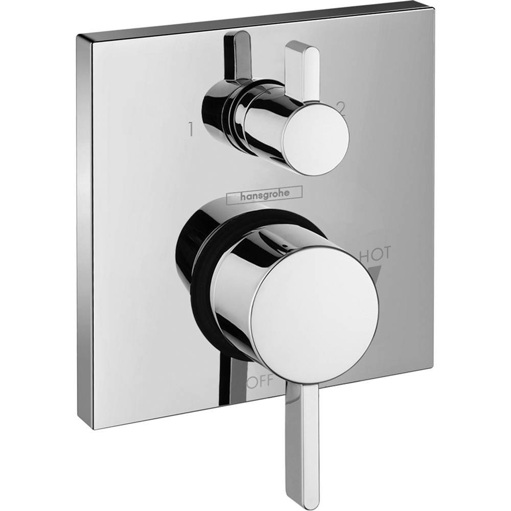 Hansgrohe Ecostat Pressure Balance Trim Square with Diverter in Chrome