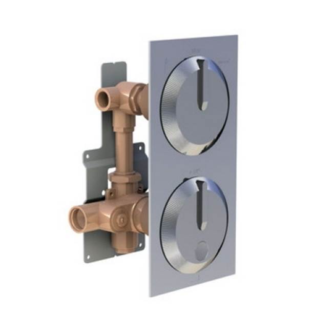 Horus Horus New Wave Thermostatic Trim With Diverter  And Rough, Satin Copper