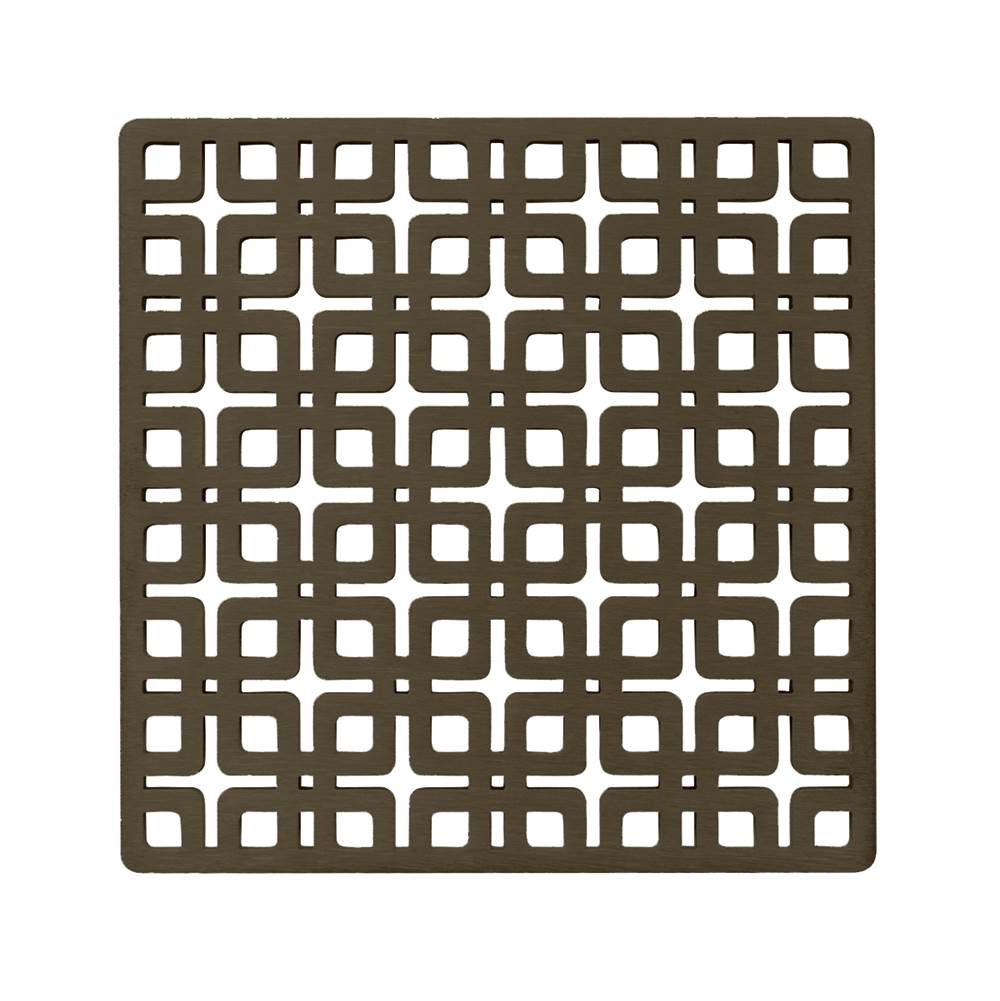 Infinity Drain 5'' x 5'' Link Pattern Decorative Plate for K 5, KD 5, KDB 5 in Oil Rubbed Bronze