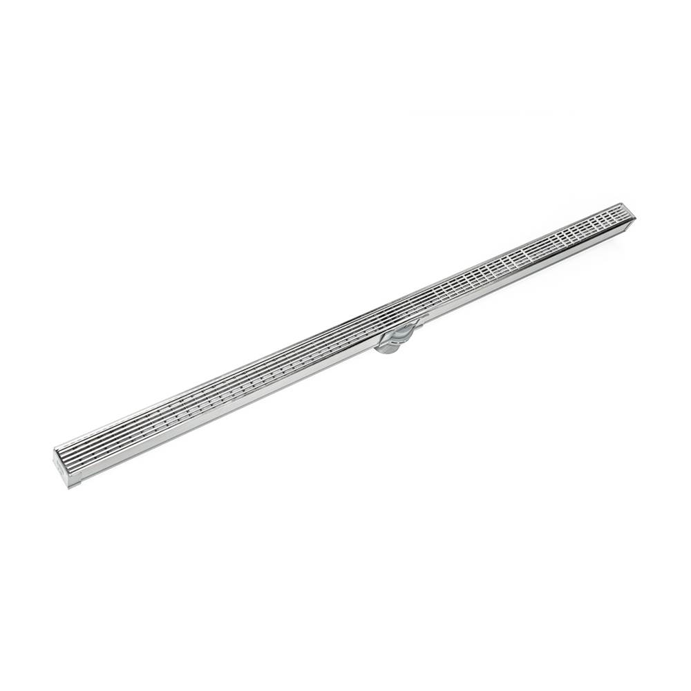 Infinity Drain 72'' S-PVC Series Complete Kit with 1 1/2'' Wedge Wire Grate in Polished Stainless
