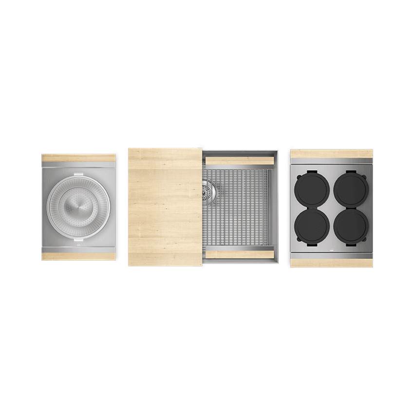 Home Refinements by Julien Smartstation Kit, Undermount Sink, Maple Acc., Single 24X18X10