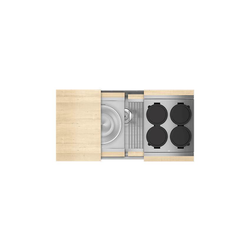 Home Refinements by Julien Smartstation Kit, Undermount Sink, Maple Acc., Single 36X18X10
