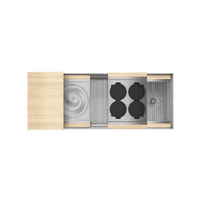 Home Refinements by Julien Smartstation Kit, Undermount Sink, Maple Acc., Single 48X18X10
