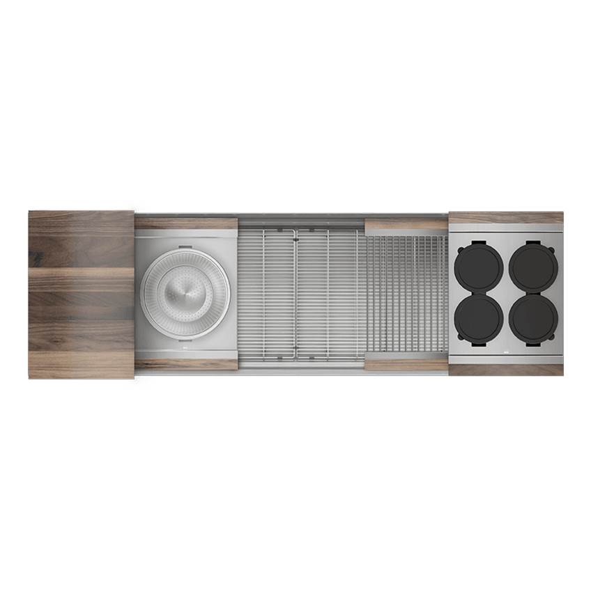 Home Refinements by Julien Smartstation Kit, Undermount Sink, Walnut Acc., Single 60X18X10