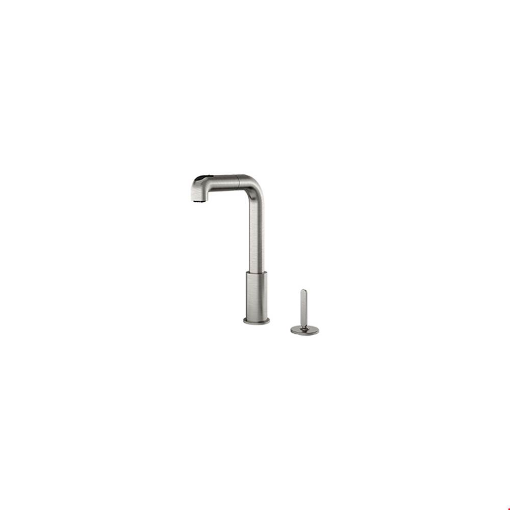 Home Refinements by Julien Pull-Out Faucet W/ Remote Lever Latitude, Brushed Nickel