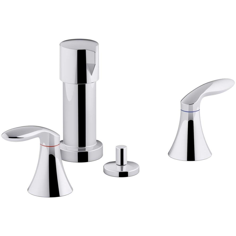 KOHLER K-15261-4RA-G Coralais Widespread Bathroom Sink Faucet with Lever Handles 1 Brushed Chrome 