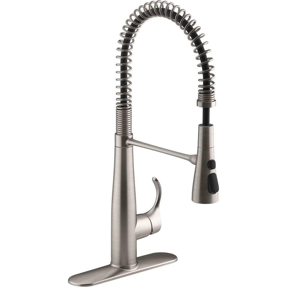 Kohler Simplice® Semi-professional kitchen sink faucet with three-function sprayhead