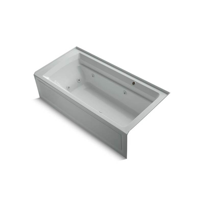 Kohler Archer® 72'' x 36'' alcove whirlpool bath with Bask® heated surface, integral flange, and right-hand drain