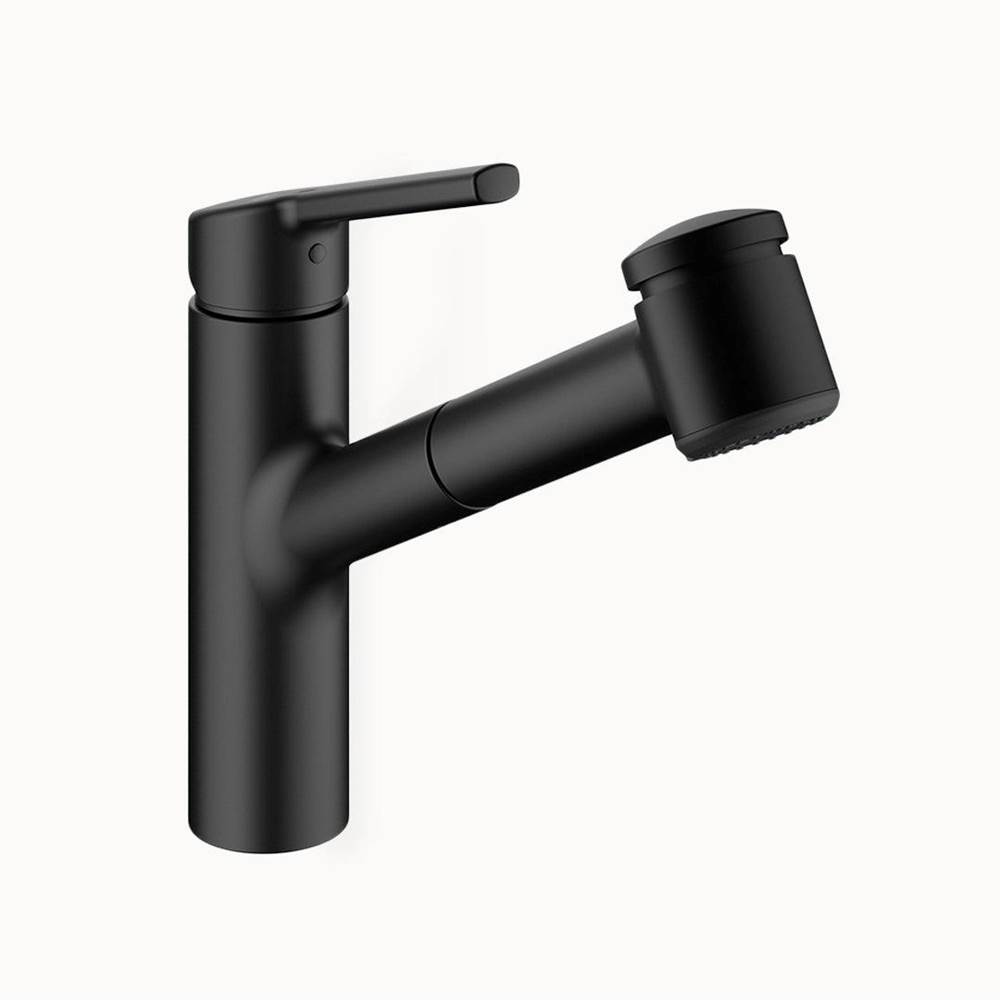 KWC Luna E Single-Hole Kitchen Faucet With Pull-Out Spray - Top Lever - Matte Black