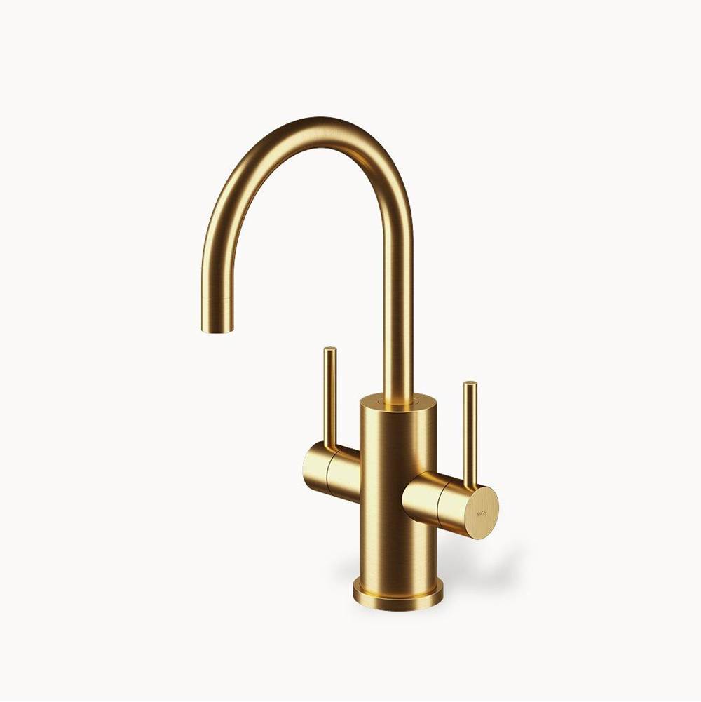 MGS Cucina Spin HC Hot & Cold Filtered Water Faucet Stainless Steel Matte Gold PVD 11-3/8'' Height 5-1/2'' Projection